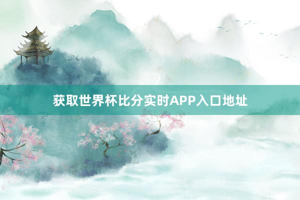 获取世界杯比分实时APP入口地址