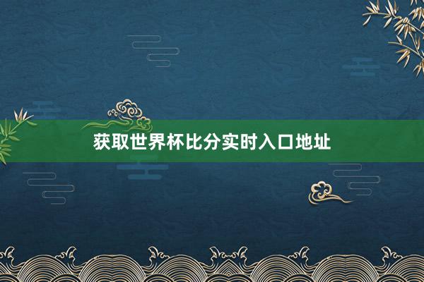 获取世界杯比分实时入口地址